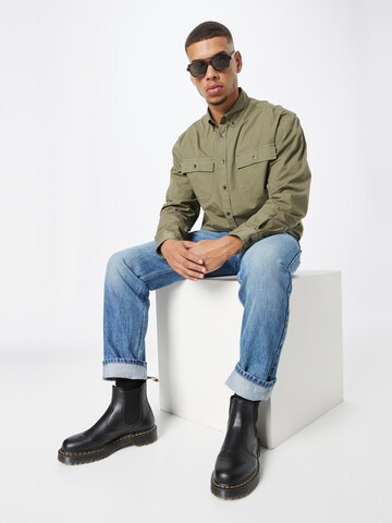 Redefined Rebel Regular fit Button Up Shirt 'Rene' in Green