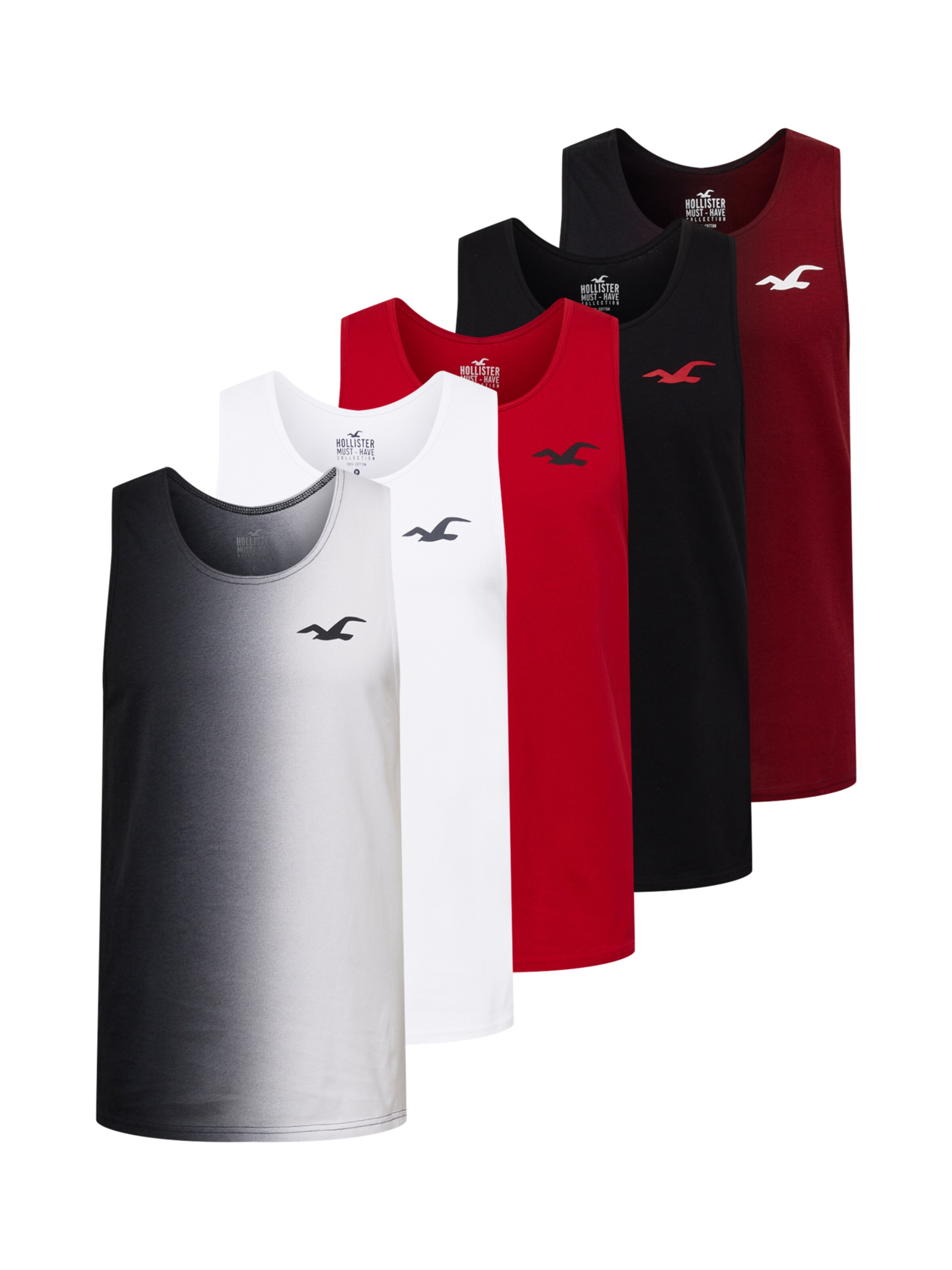 HOLLISTER Tričko - Červená: predná strana
