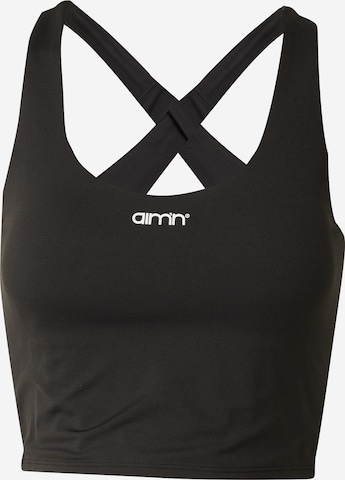 Aim'nSportski top 'Core Essential' - crna boja: prednji dio