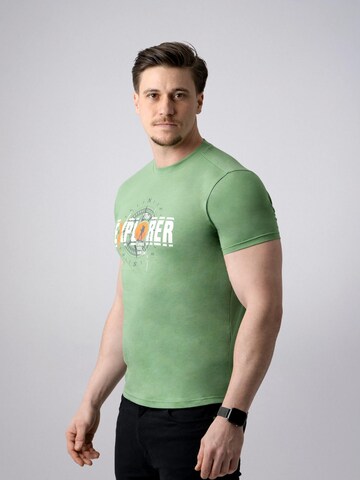 PANTONECLO Shirt 'Pantoneclo Men’s Crew Neck Short Sleeve T-Shirt' in Groen