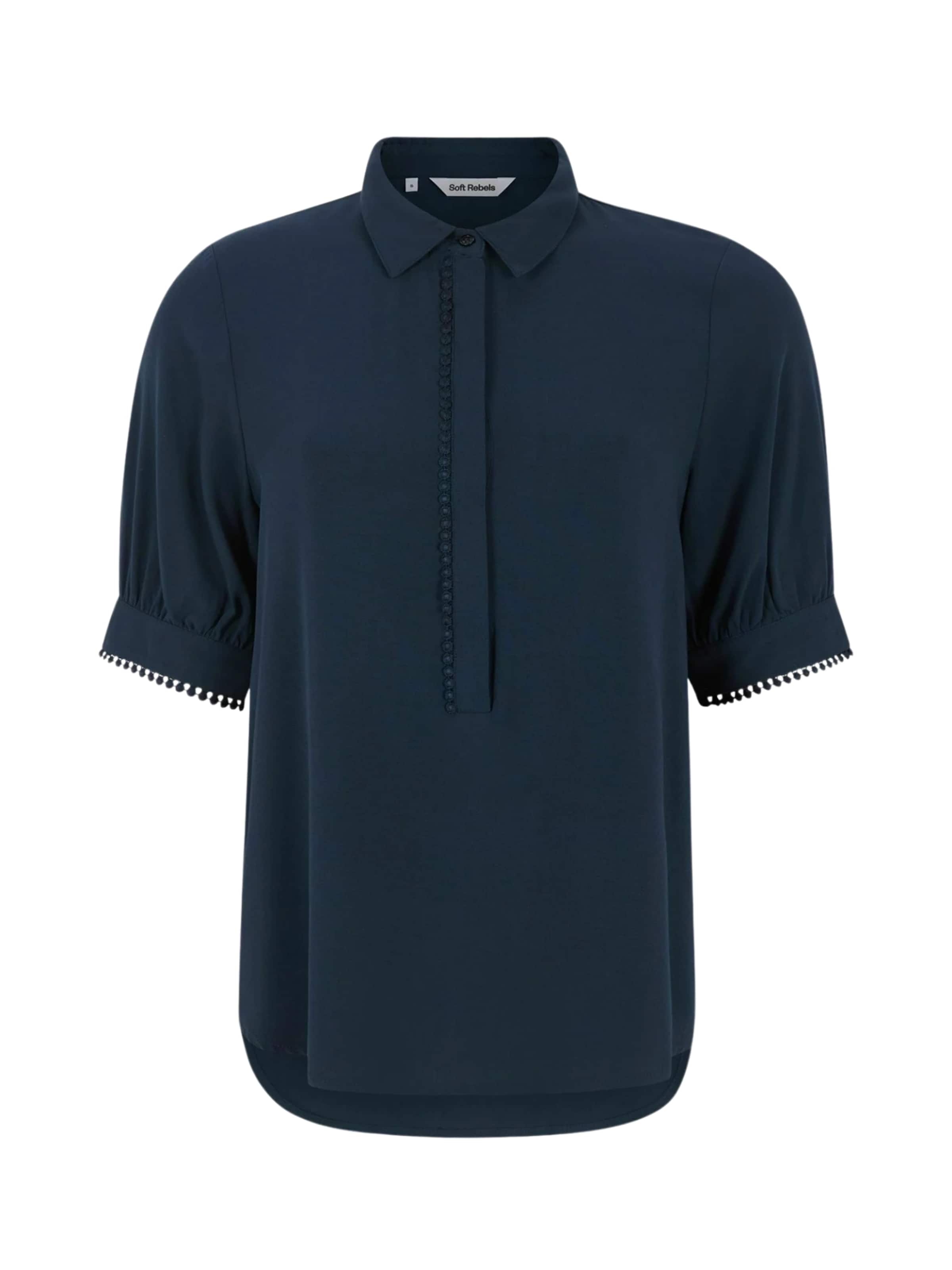 T-shirt ' SREbba ' Soft Rebels en bleu : devant