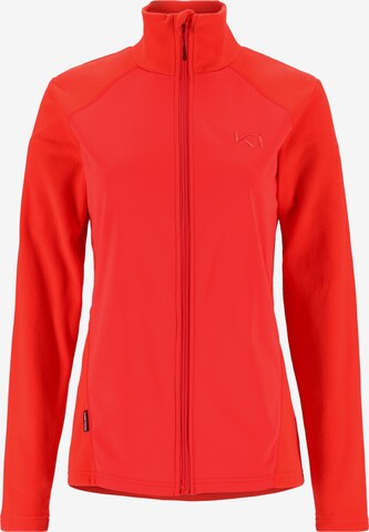 Kari Traa Athletic Fleece Jacket 'Kari' in Red: front