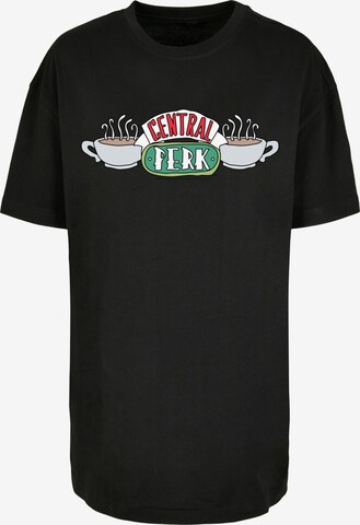 F4NT4STIC Shirt 'Central Perk Sketch ' in Zwart: voorkant