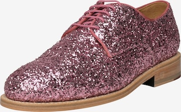 Henry Stevens Lace-Up Shoes 'Ella PD' in Pink: front