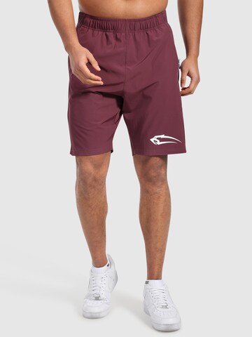 Regular Pantalon de sport Smilodox en violet : devant