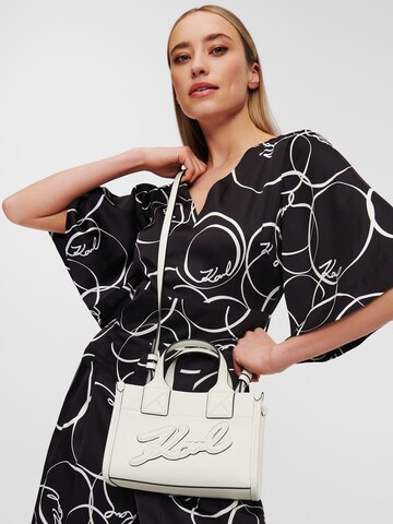 Karl Lagerfeld - Bolso de mano 'Skuare' en blanco: frente