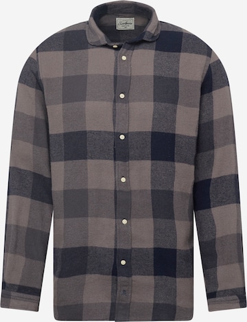 Scalpers Regular fit Button Up Shirt 'Bethel Club' in Grey: front