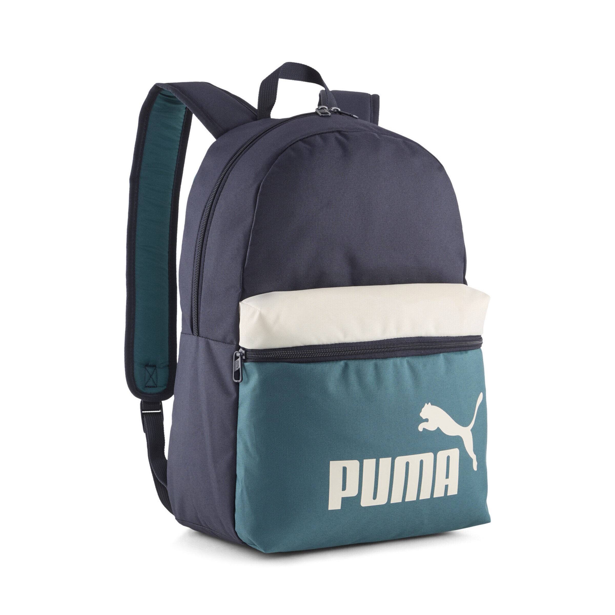 PUMA Rugzak 'Phase' in de kleur Navy / Jade groen / Wit, Productweergave