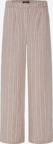 SENSES.THE LABEL Wide Leg Bundfaltenhose in Beige: predná strana