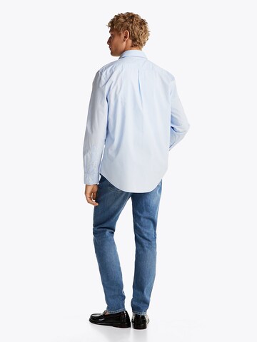 TOMMY HILFIGER Regular fit Button Up Shirt 'Polka Dot' in Blue