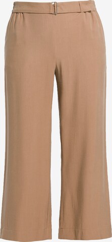 Pantalon à pince 'Mary' Ulla Popken en beige : devant