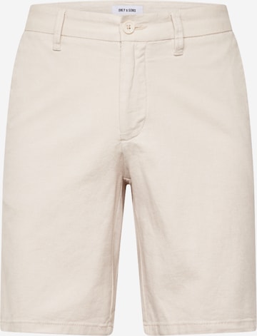 Pantalon chino 'Mark' Only & Sons en gris : devant