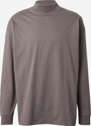ADIDAS PERFORMANCE Functioneel shirt 'Basketball Long-sleeve' in Grijs: voorkant