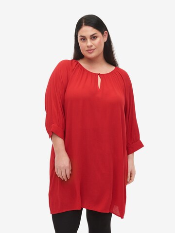 Zizzi - Túnica 'EROSE' em vermelho: frente