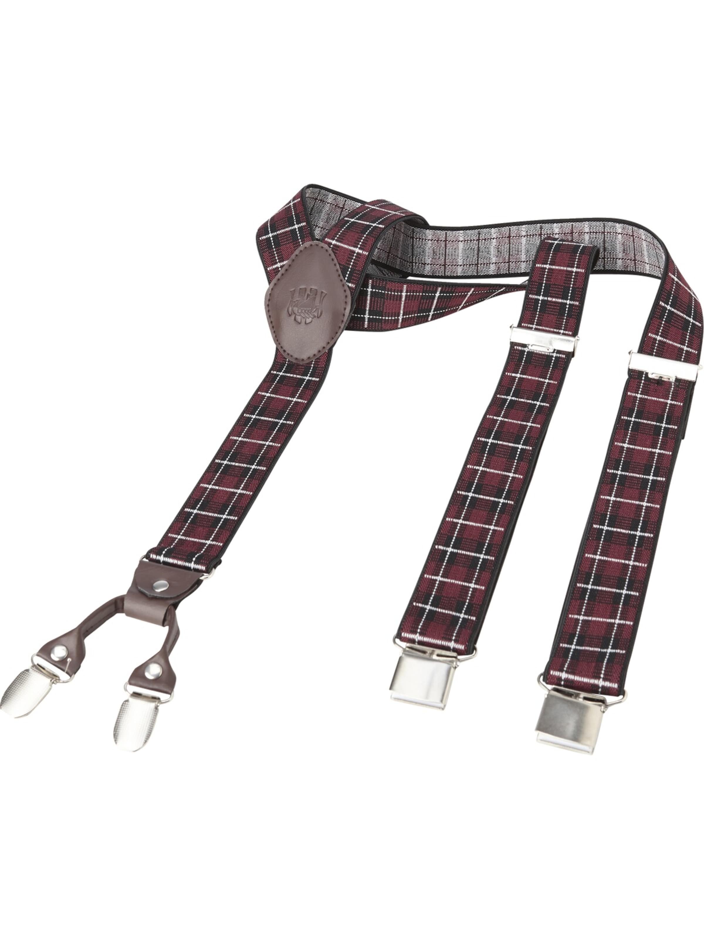 Jan Vanderstorm Suspenders 'Olivur' in Red: front