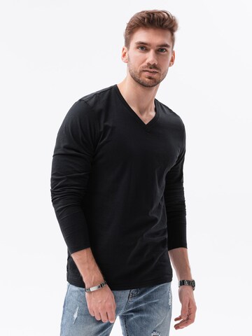 Ombre Shirt 'L136' in Zwart: voorkant