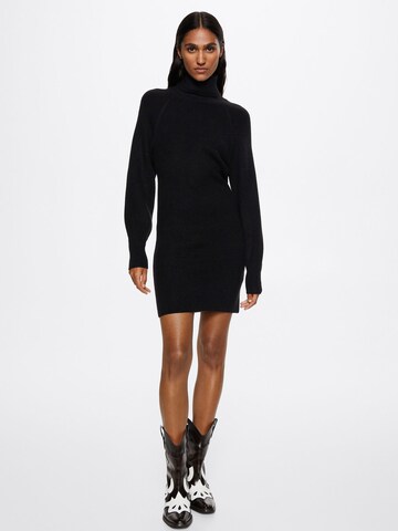 MANGO Knitted dress 'JOLENEC' in Black