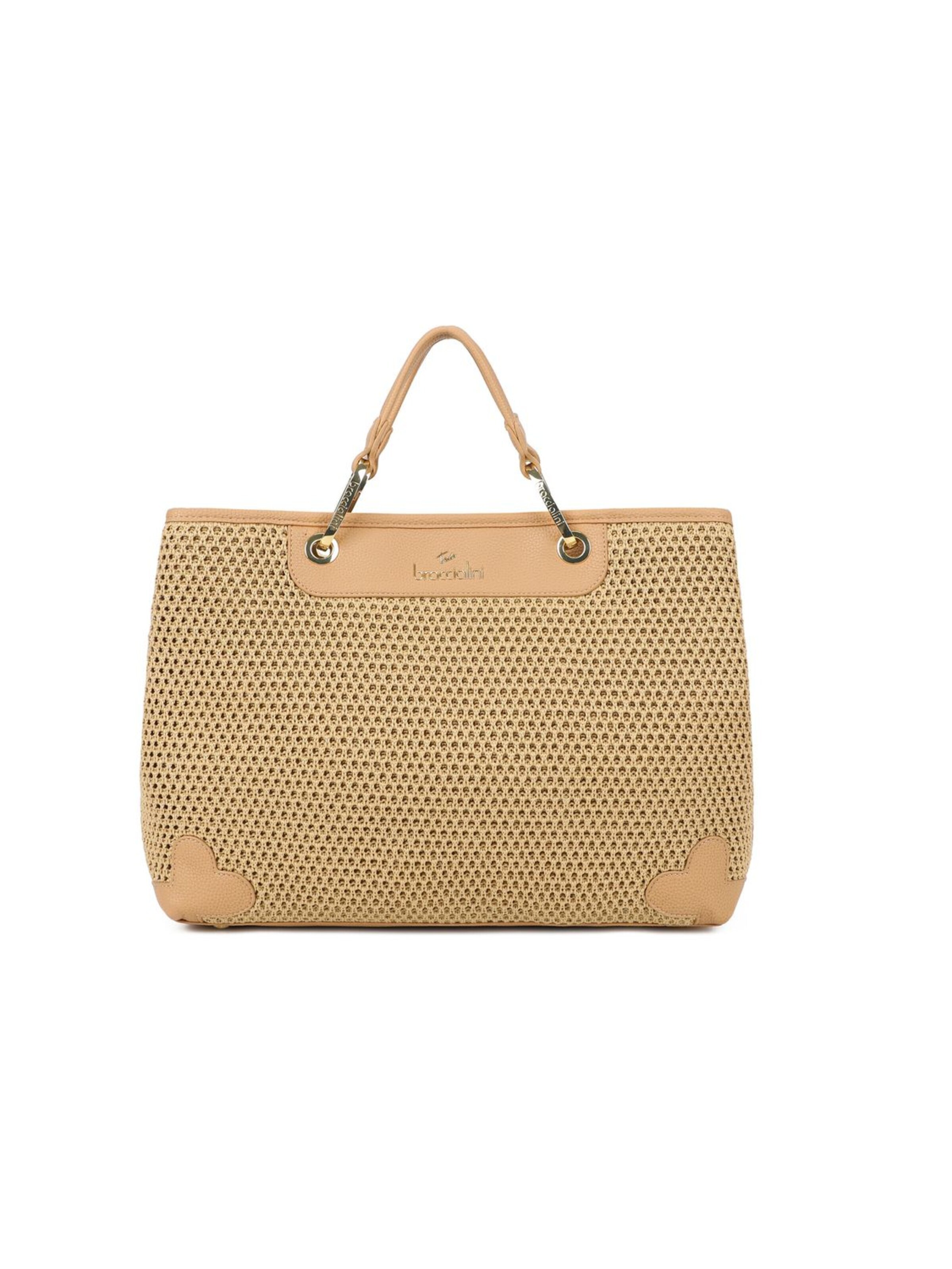 Braccialini Handbag 'Beth Tricot' in Beige: front