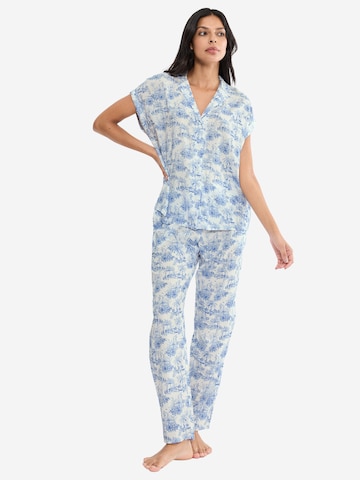 TRIUMPH Pyjama ' Red Label Boyfriend Fit ' in Blau: Vorderseite