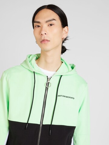 ANTONY MORATO Zip-Up Hoodie in Green