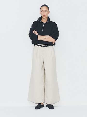 Wide leg Pantaloni con pieghe di The Set in grigio