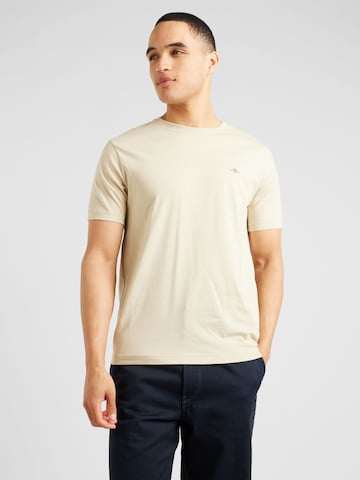 T-Shirt GANT en beige : devant