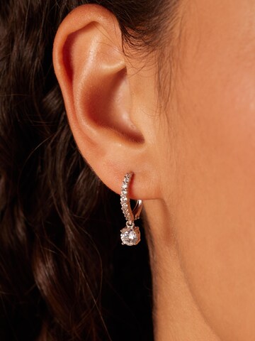Lucardi Earrings in Silver: front