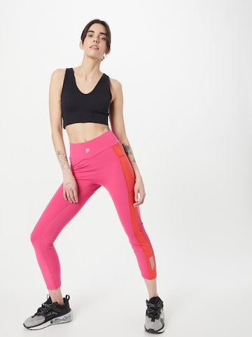 FILA Skinny Workout Pants 'REDON' in Pink