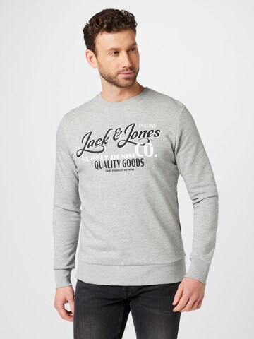 pelēks JACK & JONES Sportisks džemperis 'ANDY': no priekšpuses