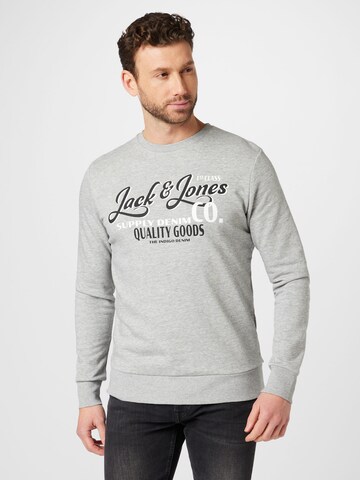 JACK & JONES Суичър 'ANDY' в сиво: отпред