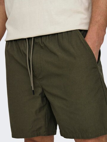 regular Pantaloni 'Tel' di Only & Sons in verde