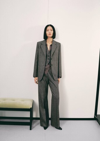 MANGO Wide Leg Hose 'Piper' in Grau: Vorderseite