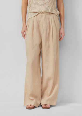 Wide Leg Pantalon à pince s.Oliver en beige : devant