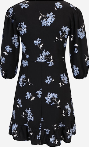 Dorothy Perkins Petite Damen - Kleider '(Ay) Petite Blue Floral V Neck Mini Dres' in Schwarz