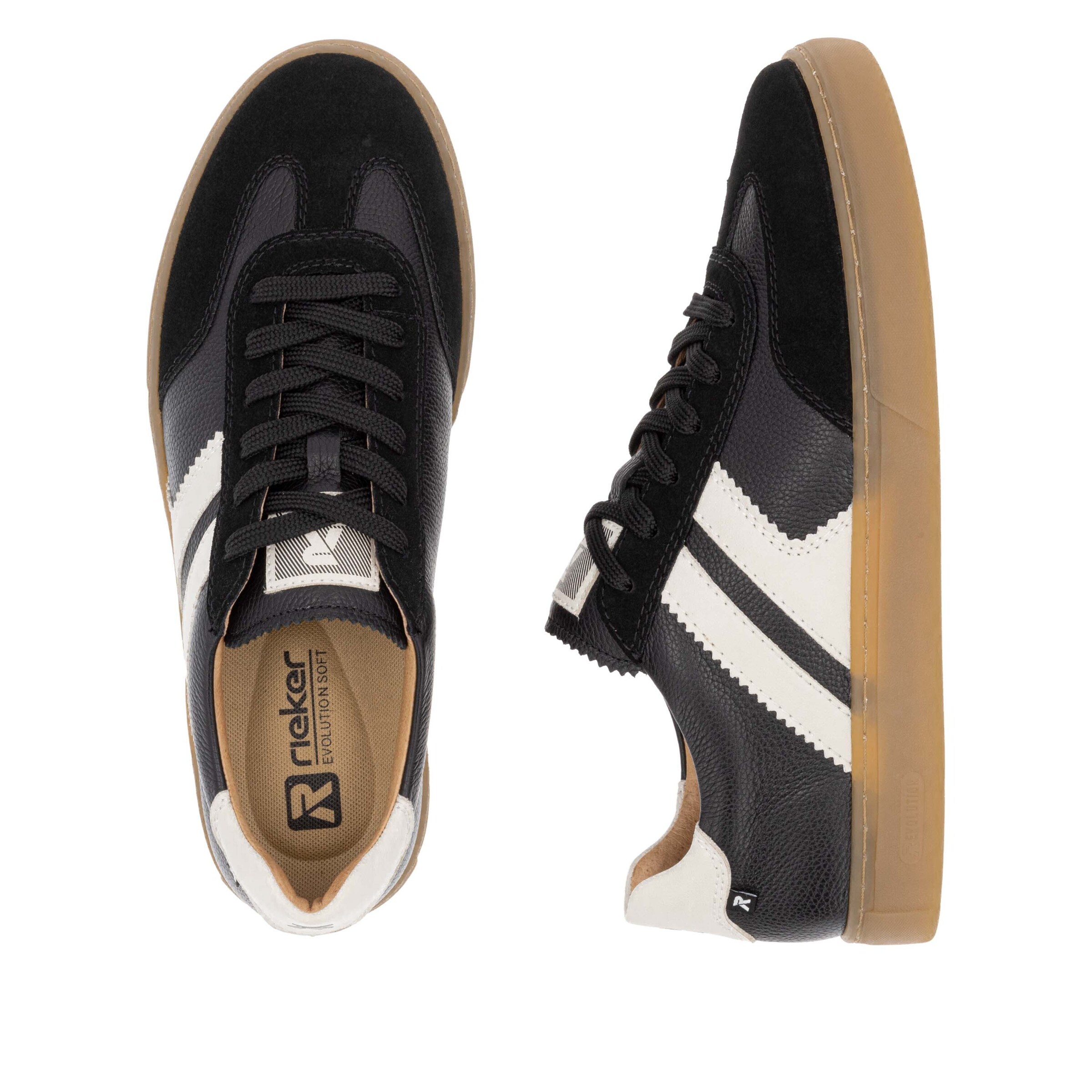 Baskets basses Rieker Sport en noir