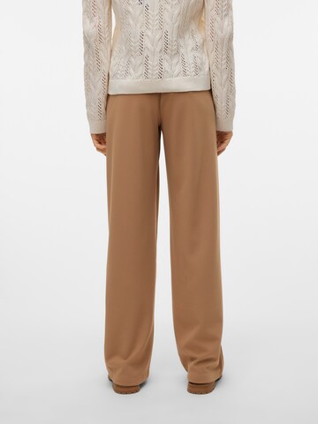 VERO MODA Wide Leg Hose in Braun