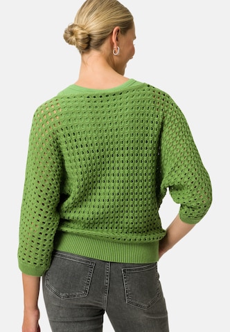 zero Pullover mit Fledermausärmeln in Grün