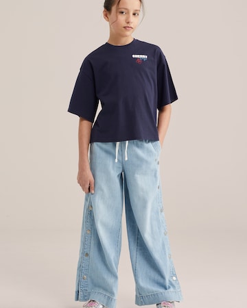 WE Fashion Тениска в синьо