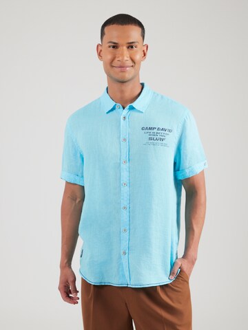 CAMP DAVID - Ajuste confortable Camisa en azul: frente
