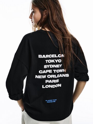 Pull&BearMajica 'CIUDADES' - crna boja: prednji dio