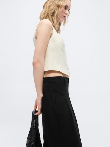 MSCH COPENHAGEN Wide Leg Hose in Schwarz