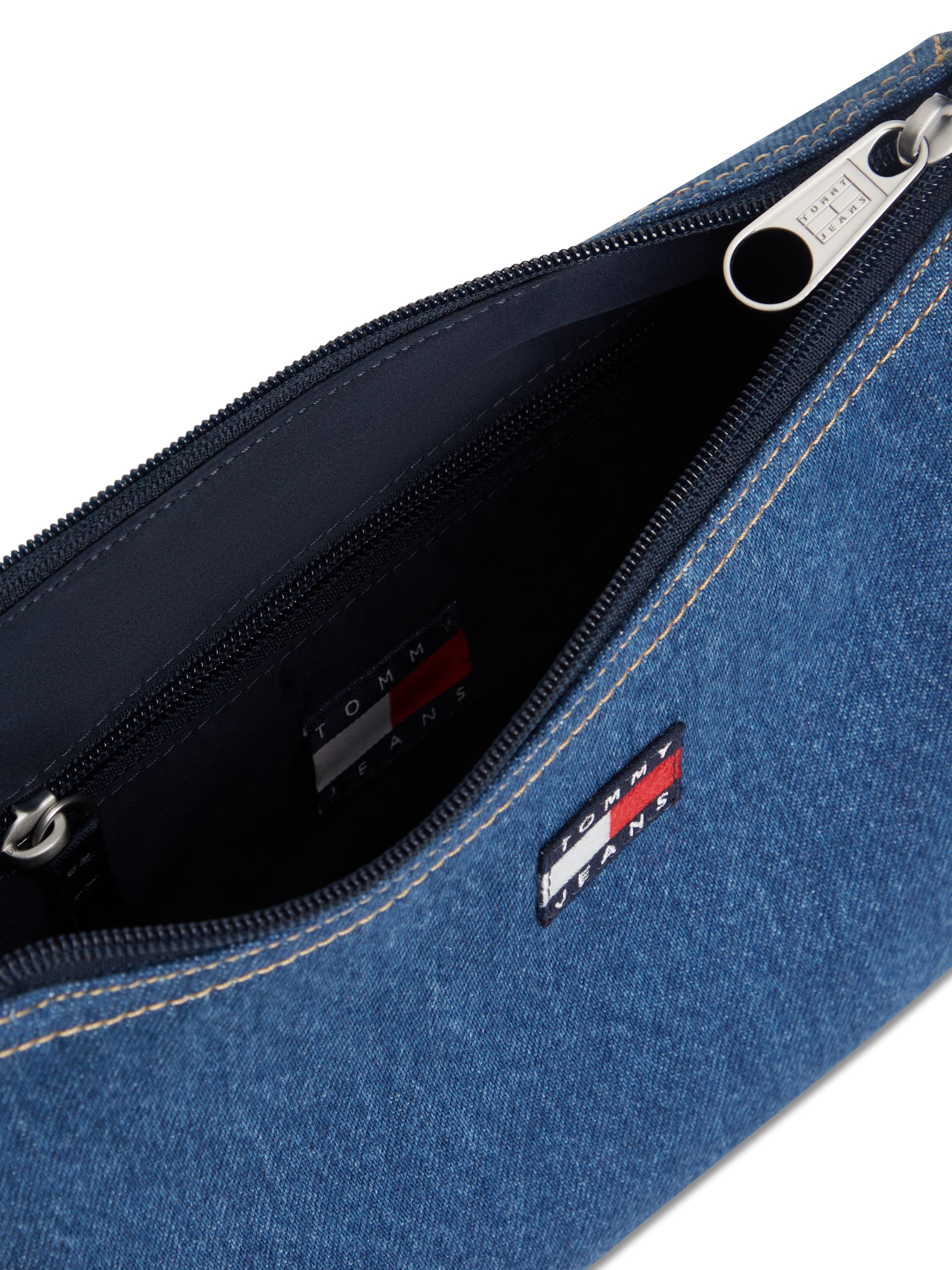Tommy Jeans - Bolso de hombro 'ESS' en azul: arriba