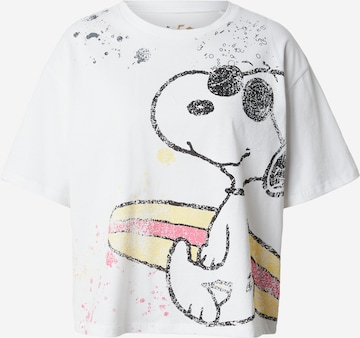 balta PRINCESS GOES HOLLYWOOD Marškinėliai 'Snoopy Surfer': priekis