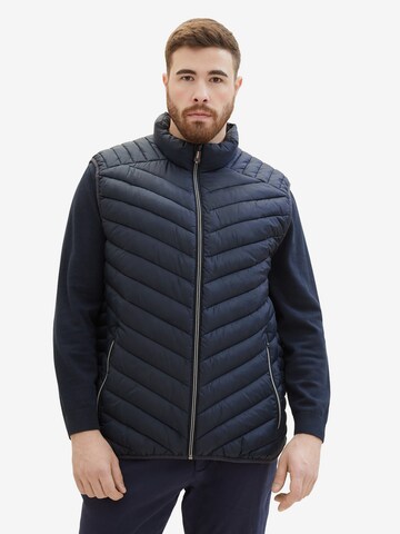 Gilet TOM TAILOR Men + en bleu