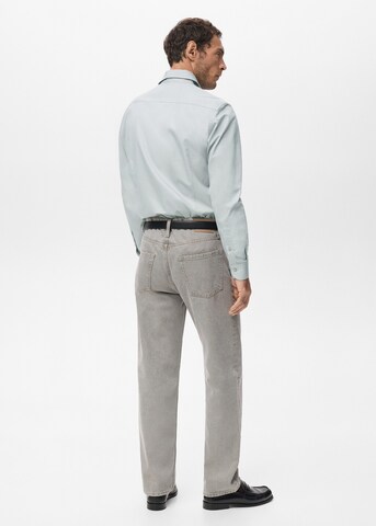 MANGO MAN Slim Fit Hemd 'Bilbao1' in Grau