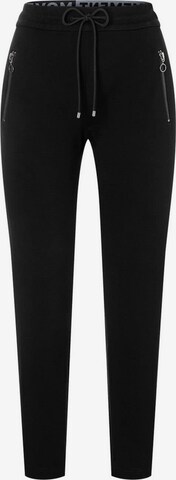 MAC Slim fit Trousers in Black: front