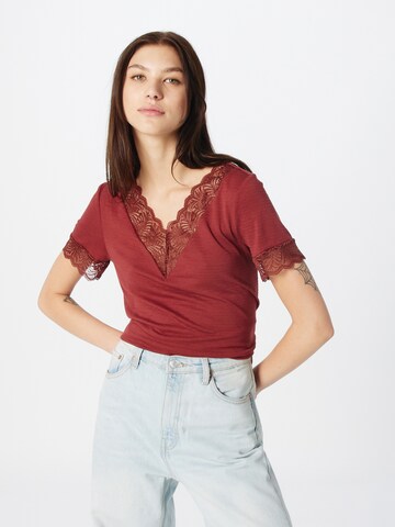 T-shirt 'Lene' ABOUT YOU en marron : devant