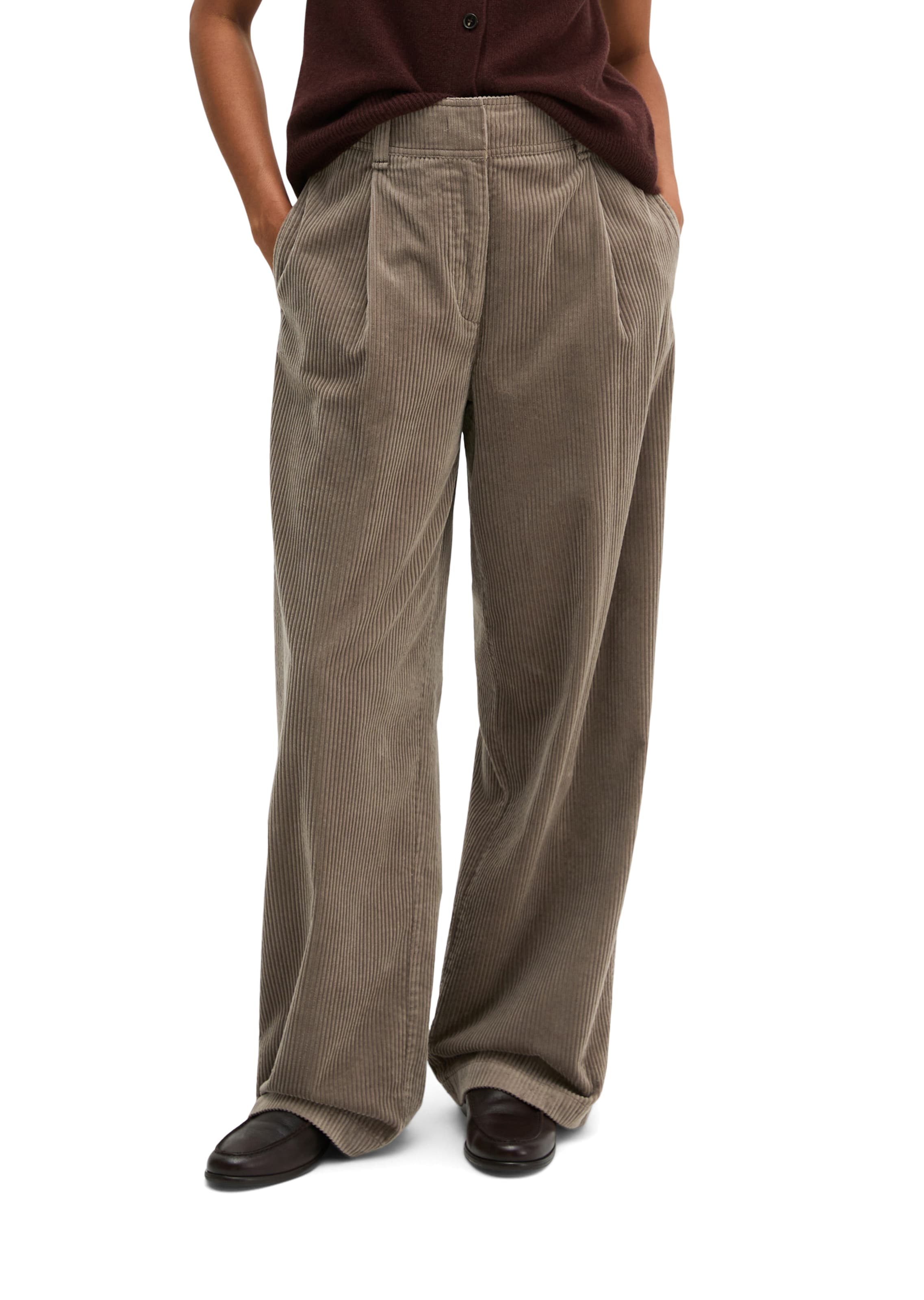 Marc O'Polo Loosefit Hose in Braun: Vorderseite
