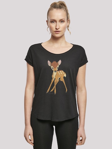 F4NT4STIC Shirt 'Disney Bambi Classic' in Zwart: voorkant