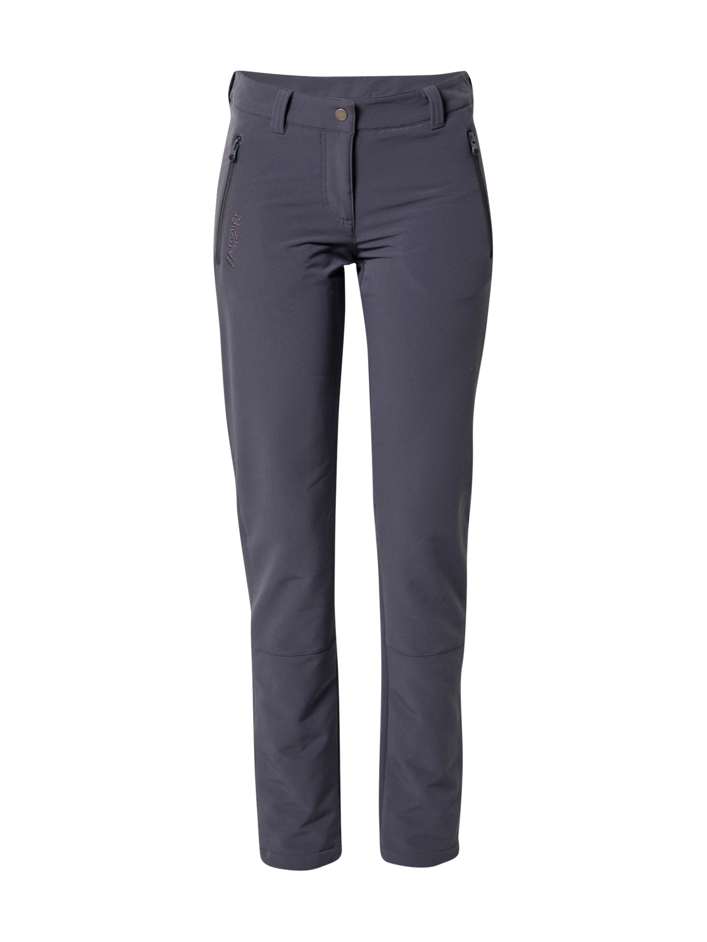 Maier Sports Slim fit Outdoor Pants 'HELGA' in Grey: front